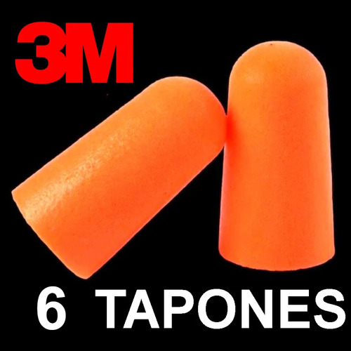 6 Tapones Oido 3m Protector Auditivo Suave 1100 Envio Gratis