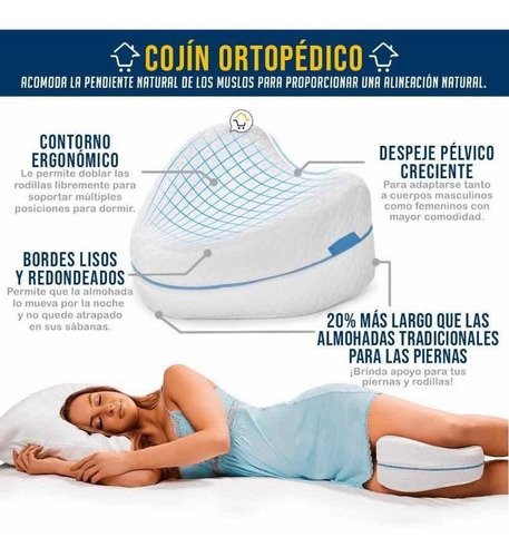 Almohada Ortopédica Piernas Espuma Viscoelástica Cojín B-38