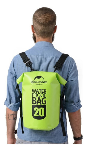 Bolsa Seca Tula Impermeable 20l Doble Correa Naturehike