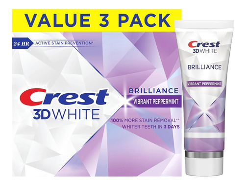 Crest 3d White Brilliance Vibrant Peppermint Pasta Dental