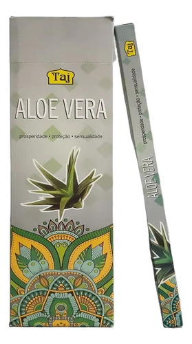 Incenso Indiano Taj Aloe Vera - 25 Caixas Com 8 Varetas Cada