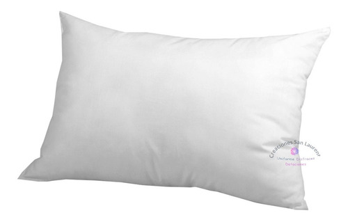 Almohada 100%  Siliconada 65 X 45 Cm  X2  Blanco Pareja 