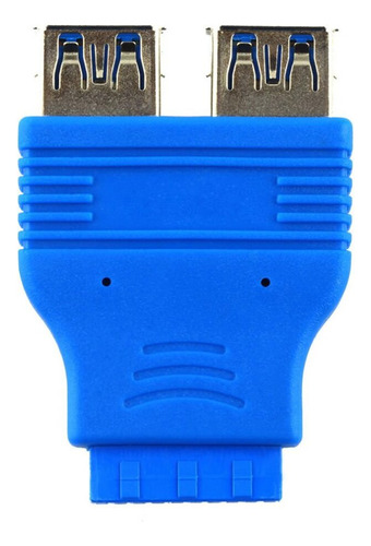 Adaptador 2 Puertos Usb 3.0 Hembra A 20 Pines Motherboard