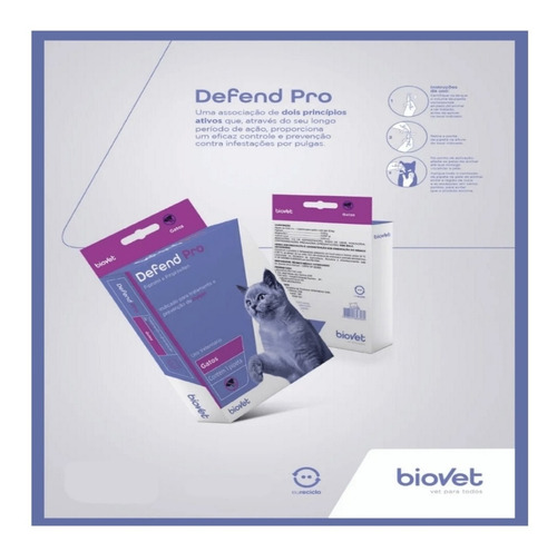 Kit 4 Defend Pro Gatos - Biovet