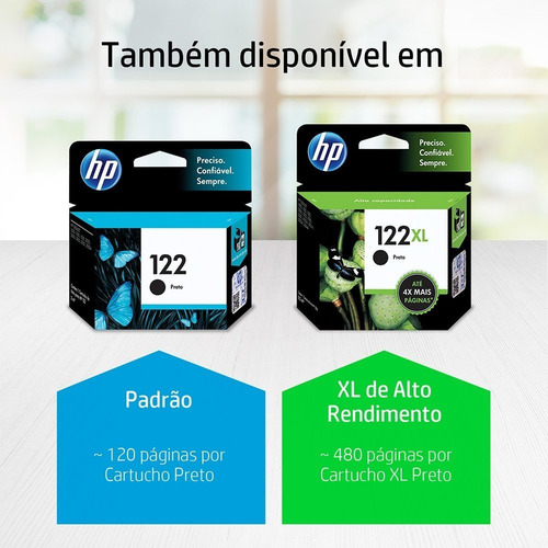 Imagem 2 de 10 de Cartucho Hp 122 Preto Original Ch561hb - 1000 2050 3050 2000