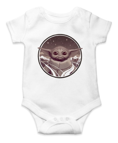 Body De Bebé Star Wars The Mandalorian Grogu En Sepia