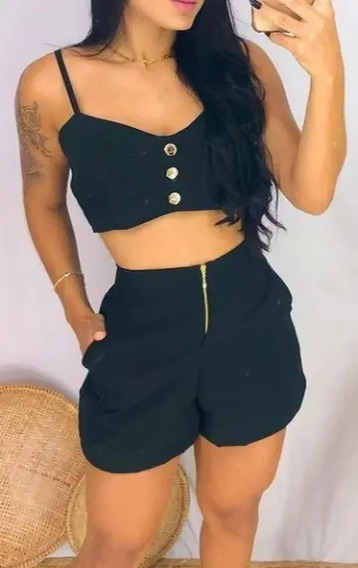 Conjunto Crop Top Y Short | MercadoLibre 📦