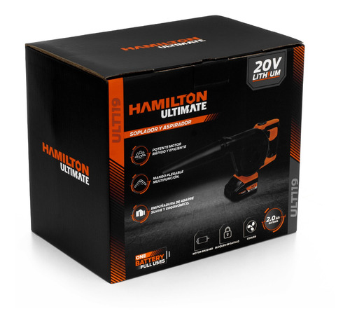 Soplador Aspirador Hamilton Ult119 + Cargador Y Bateria 20v