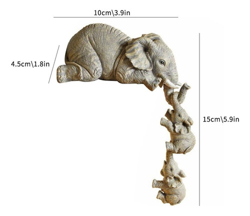 Bonita Estatua Decorativa De Elefante, Madre Primeriza De 20