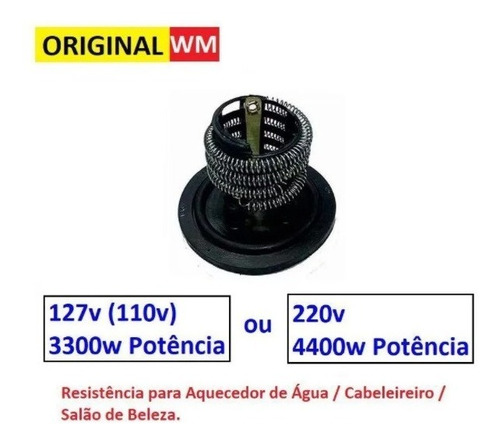Imagem 3 de 3 de Resistência Para Aquecedor Wm - 110v Ou 220v Lavatório Pet