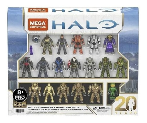 Halo Mega Construx Paquete De Personajes 20 Aniversario