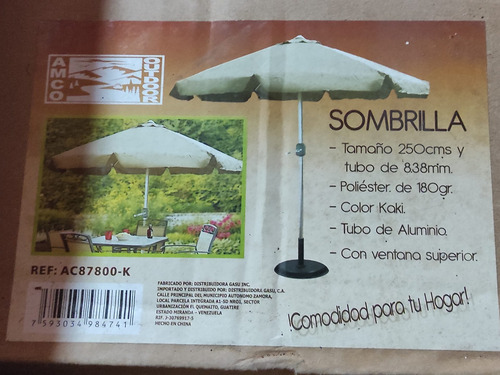 Imagen 9 de 9 de Sombrilla Para Jardín Extructura Aluminio
