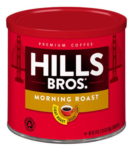 Hills Bros, Caf Molido, Morning Roast, 24 Onzas