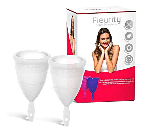 Copa Menstrual Fleurity Tipo 1 (kit X2) Sin Pigmento