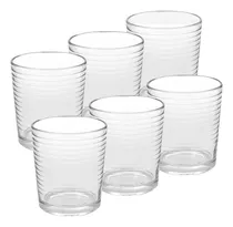 Comprar Set X 6 Vasos Vidrio Bajo Juliana Jugo Agua 250 Cc Durax