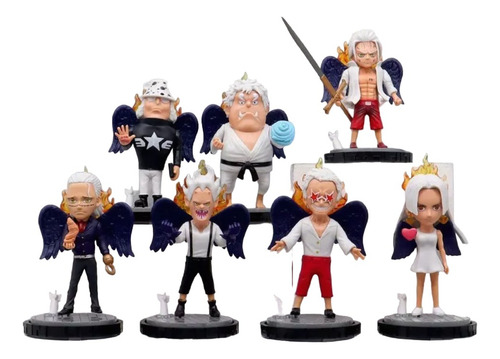 Set 7 Figuras De One Piece Seraphim Crocodile Geko Flamingo