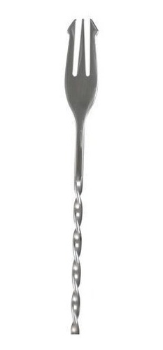 Imagen 1 de 4 de Cuchara Tridente Acero Inox 30cm Bartender Barman Cocteleria