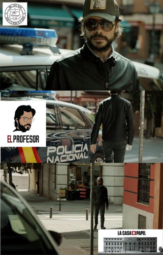 La Casa De Papel! Chaqueta Rettro Vintage Cuero El Profesor!