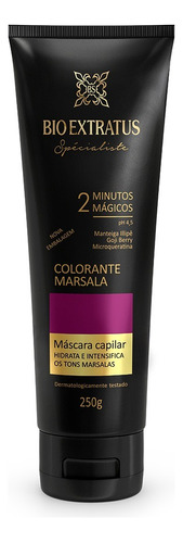 Máscara Magica Tonalizante Cabelo Bio Extratus Marsala 250gr