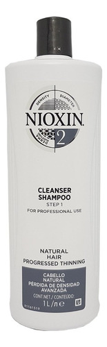 Shampoo Wella Nioxin Hair System 2 Densidade 1 Litro 