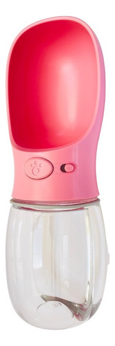 Dogberto botella de agua para perros bebedero rosa seguro anti fugas 300ml