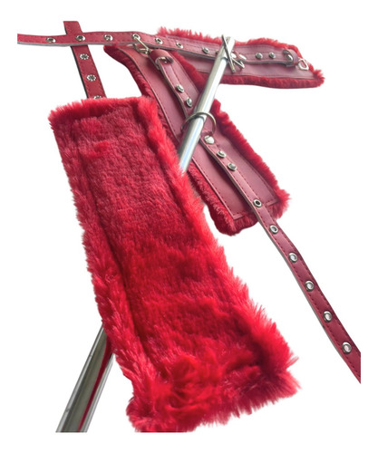 Amarre Esposas Para Manos Y Tobillos Sexy Sensual Arnés Bdsm Color Rojo