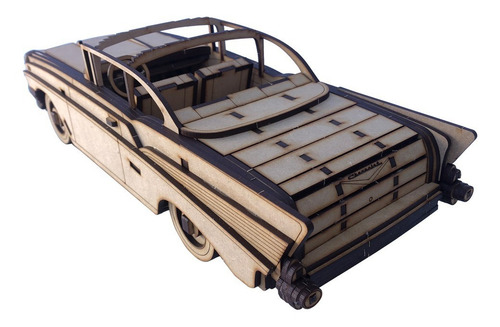 Imagen 7 de 9 de Rompecabezas 3d Auto Chevrolet Bel Air 1957 Maqueta