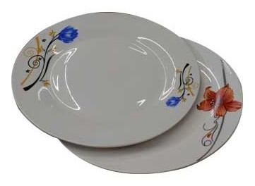 Imagen 3 de 3 de Platos Llanos 23cm Loza Redonda