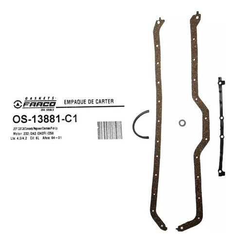 Empacadura Carter Jeep Comanche Wagoneer 4.0 242 1987-1990