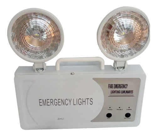 Lampara Led Emergencia Recargable De 2 Faros Zhu