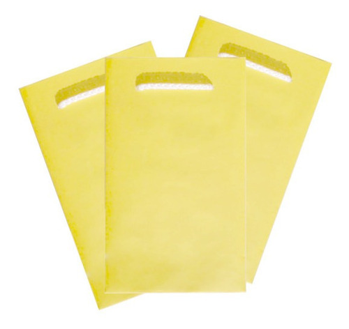 Bolsa De Papel Regalos Recuerdos  Color Amarillo 15 Pz