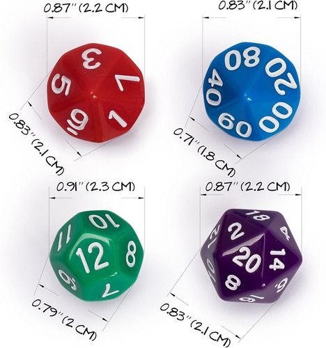 Dados Juegos De Mesa Varios Colores Tamaños Formas Caras
