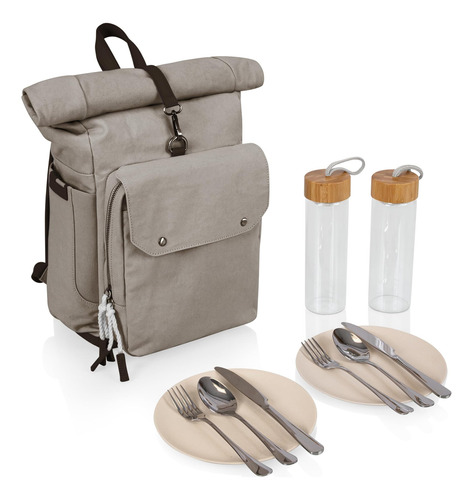 Picnic Time Carmel Roll Top Picnic Mochila Enfriadora Con Ju