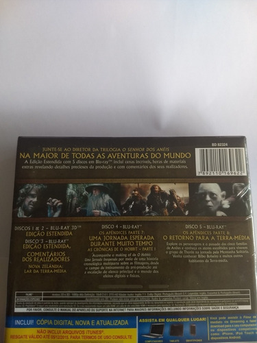 Blu-ray O Hobbit Uma Jornada Inesperada 3d Versão Estendida