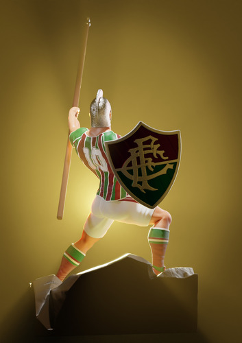Mascote Fluminense Guerreiro 28cm 3d