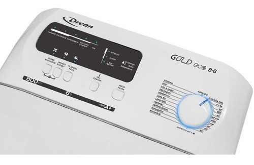 Lavarropas Automático Drean Gold 8.6 Eco Carga Superior 6kg