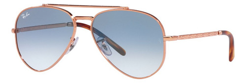 Lente De Sol Ray-ban New Aviator 0rb3625 Unisex New Aviator Plata Clear Gradient Blue Rose Gold Rose Gold