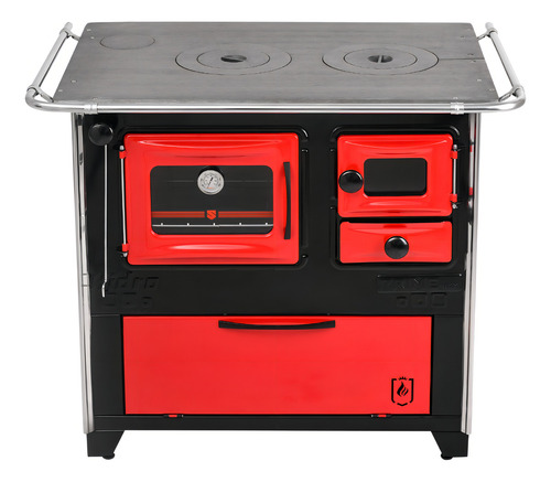 Fogão A Lenha Prime Box Vermelho L/ Esquerdo Hfs2blev Hidro