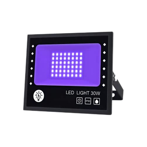 Luz Negra Led Uv De 30w, Impermeable Ip66, Enchufe Y In...