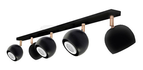 Imagen 1 de 7 de Aplique Barral Riel 5 Luces Led Cabezal Movil Direccional