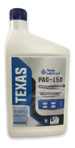 Aceite Para Compresor De A/c Pag 150 1 Litro Texas 