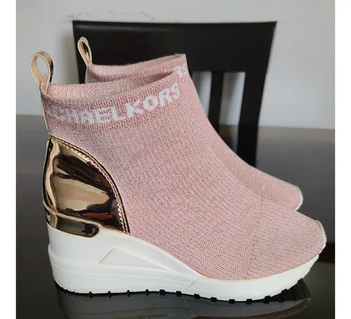 Zapatillas michael store kors doradas