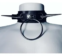 Comprar Choker Coleira Gargantilha Couro Spikes Punk Goth Plus Size