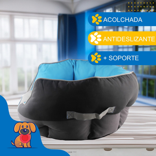 Cama Para Perro Gato Grande Mediano Petpal Acolchada Lavable Color M Azul