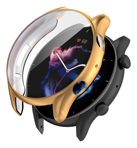 Estuche De Reloj De Tpu De Oro Rosa Galvanizado Para Amazfit