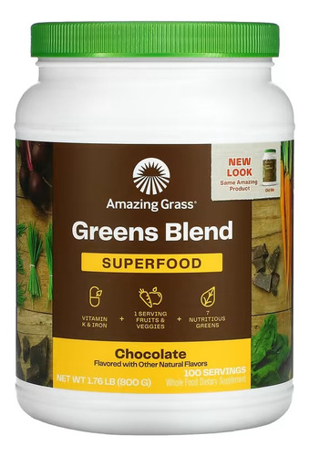 Amazing Grass Polvo Para Bebida De Chocolate 800 G