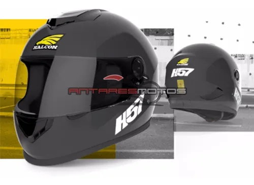 Casco Halcon H57 Nuevo Lanzamiento Ex H5 Color Negro