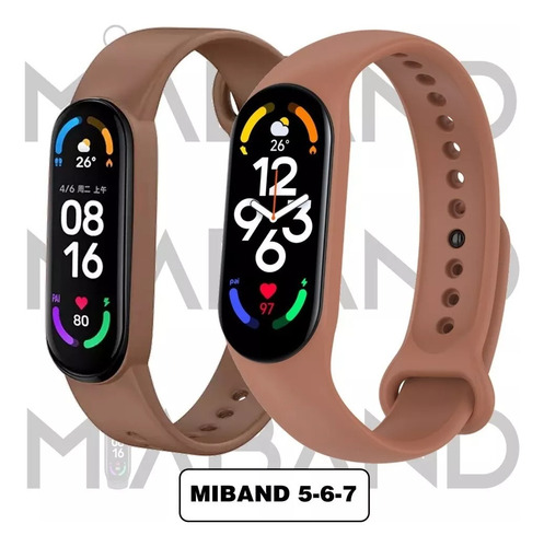 Malla Siliconada Para Xiaomi Mi Band 5 / 6 / 7 Smartwatch