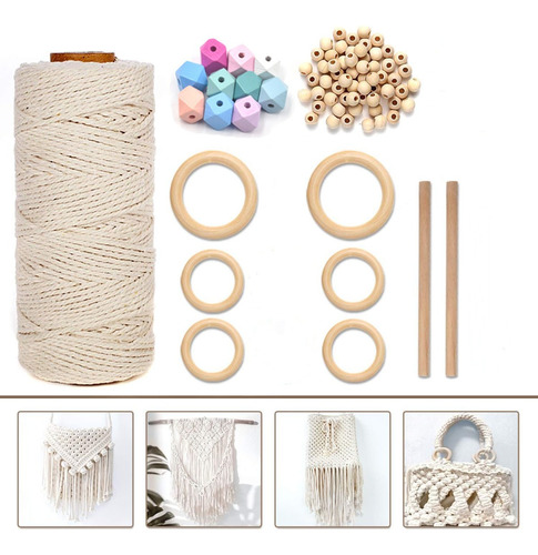 Macrame Cotton Weaving Herramientas Del Kit De Bricolaje