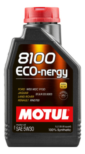 Óleo Motul 5w30 Sintético 8100 Eco-nergy 1l